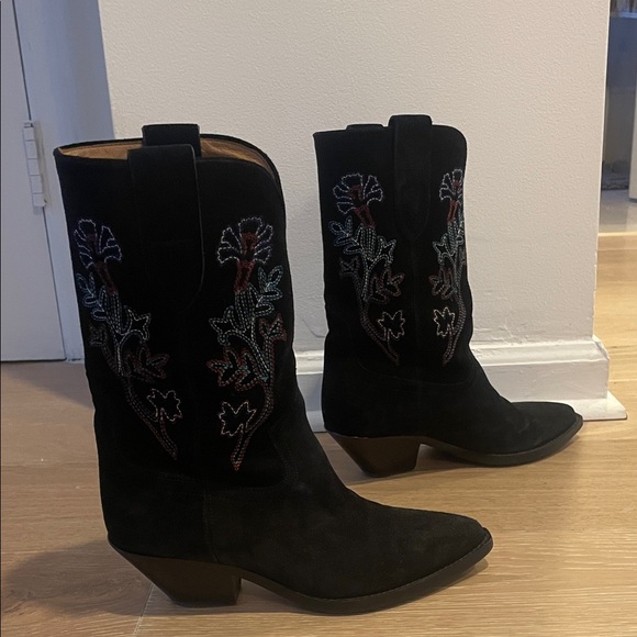 Isabel Marant Shoes - Isabel Marant Embroidered Black Western Boots